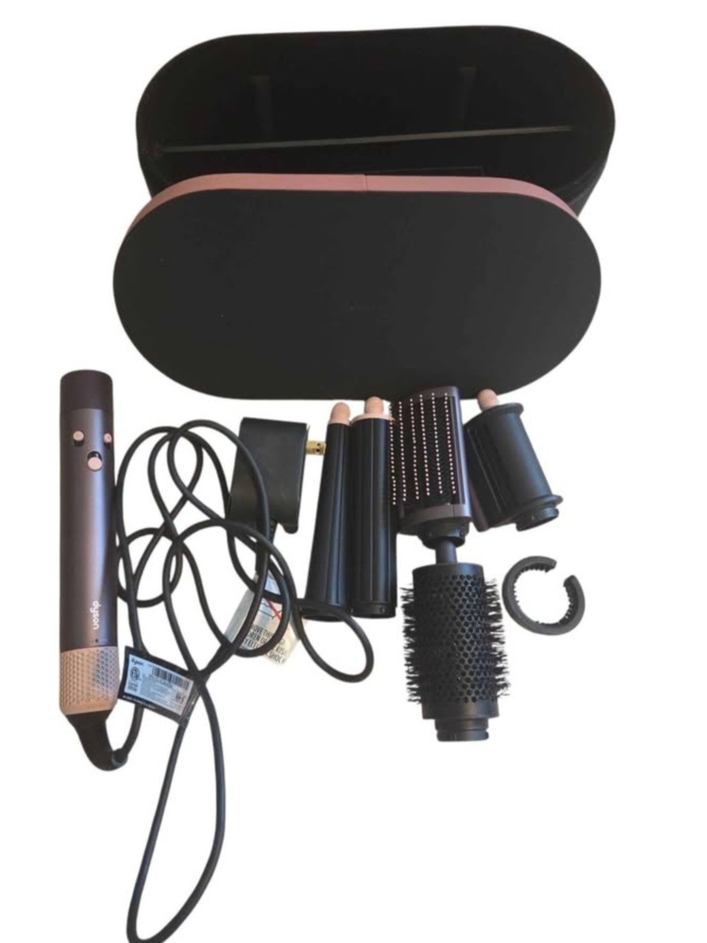 Dyson-Style Pink and Black Multi-Styler Hair Tool Set
